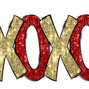 XOXO Png, Faux Sequin Valentine Png, Valentines Day Png, Valentines Day Shirt Design, Faux Sequin Png, Sparkly Xoxo Png