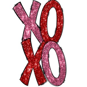 XOXO Png, Faux Sequin Valentine Png, Valentines Day Png, Valentines Day Shirt Design, Faux Sequin Png, Sparkly Xoxo Png