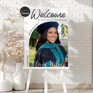 Graduation welcome sign,yard graduation welcome sign, Graduation Party welcome sign, graduation class of 2025 sign