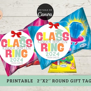 Kindergarten Graduation Class Ring Gift Sticker, Graduation Favors, Pre K Class Ring Sticker, Stickers for Ring Pop 2025