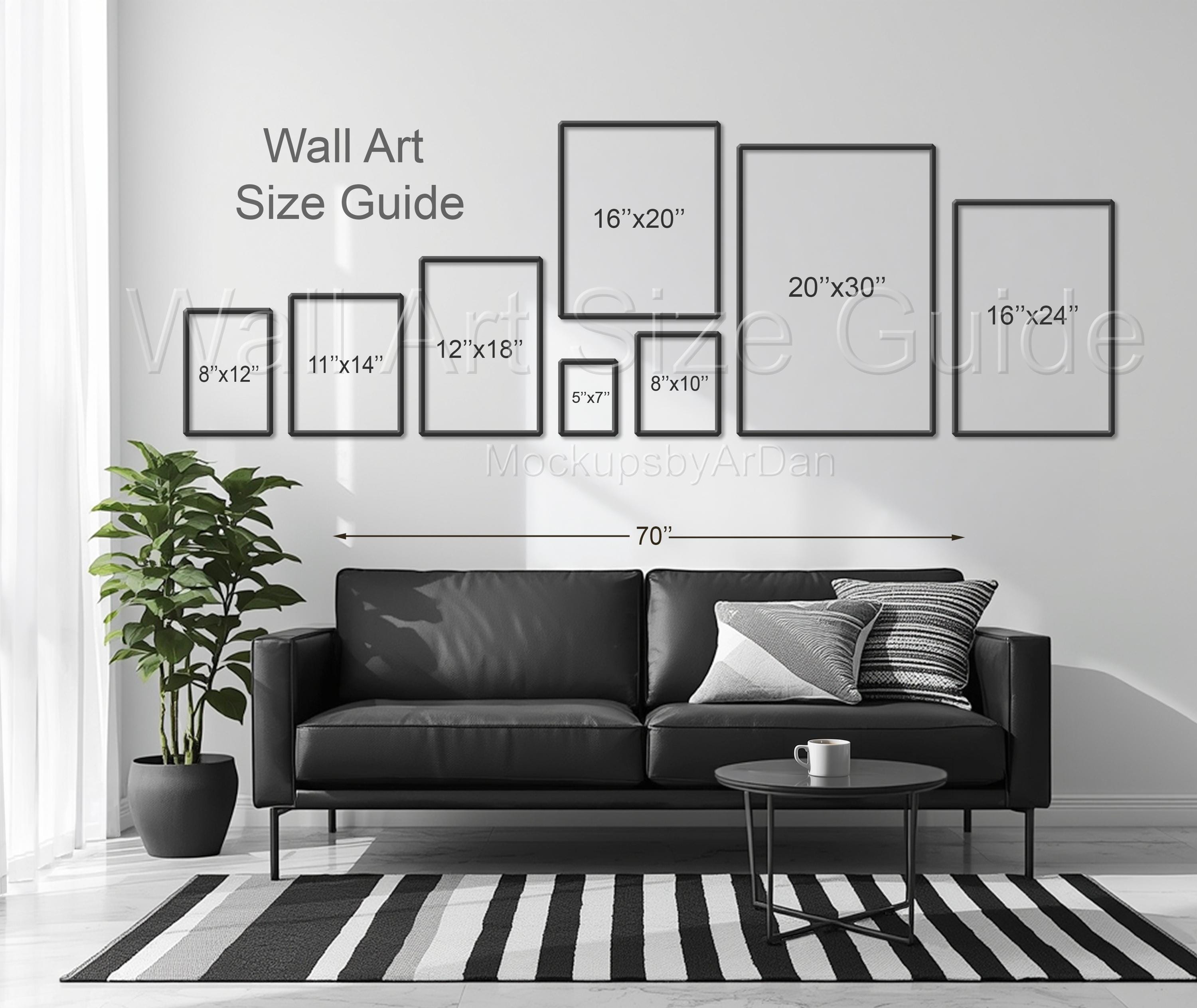 Portyrait Size Portrait Frame Size Guide, Wall Art Size Guide for Etsy Sellers, Art ...