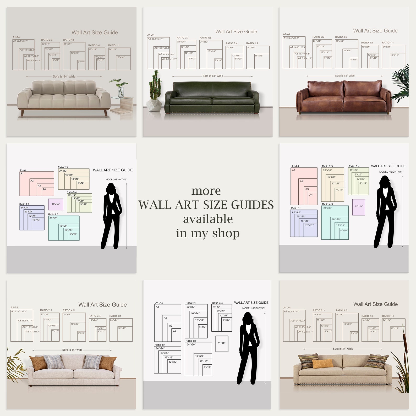 Wall Art Size Guide Print Size Guide Wall Display Guide Etsy UK