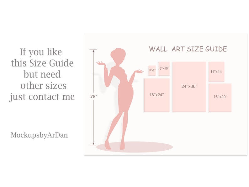 Vertical Canvas Size Guide Wall Art Size Guide Print Size Etsy