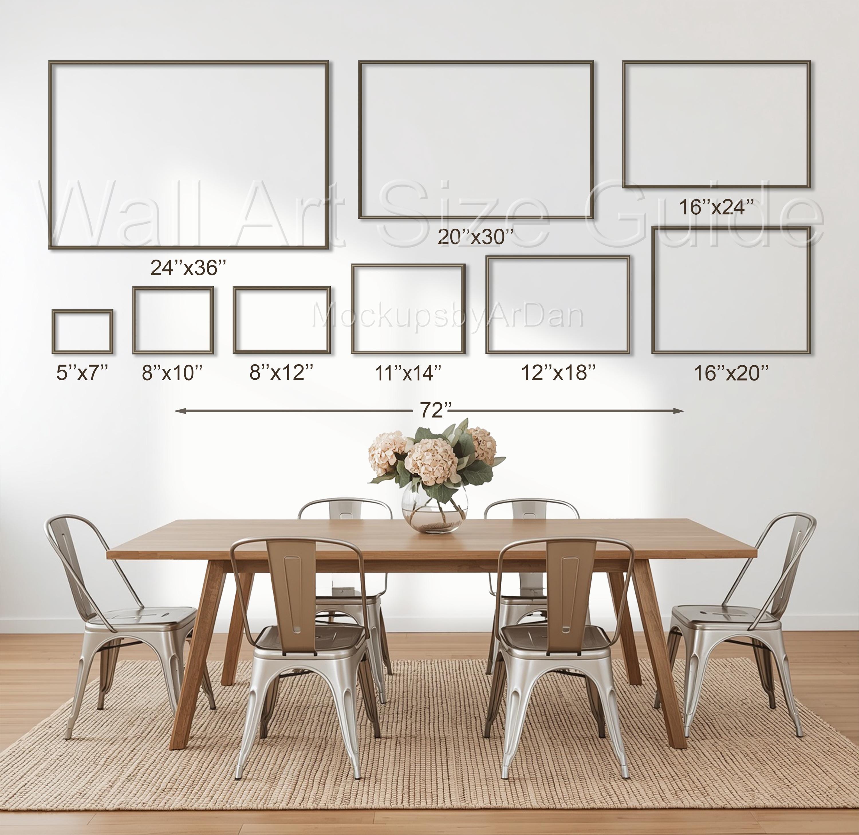 Wall Art Size Guide in Inches - Etsy