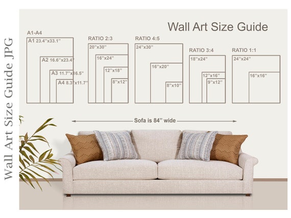 Wall Art Size Guide Print Size Guide Wall Display Guide | Etsy Hong Kong