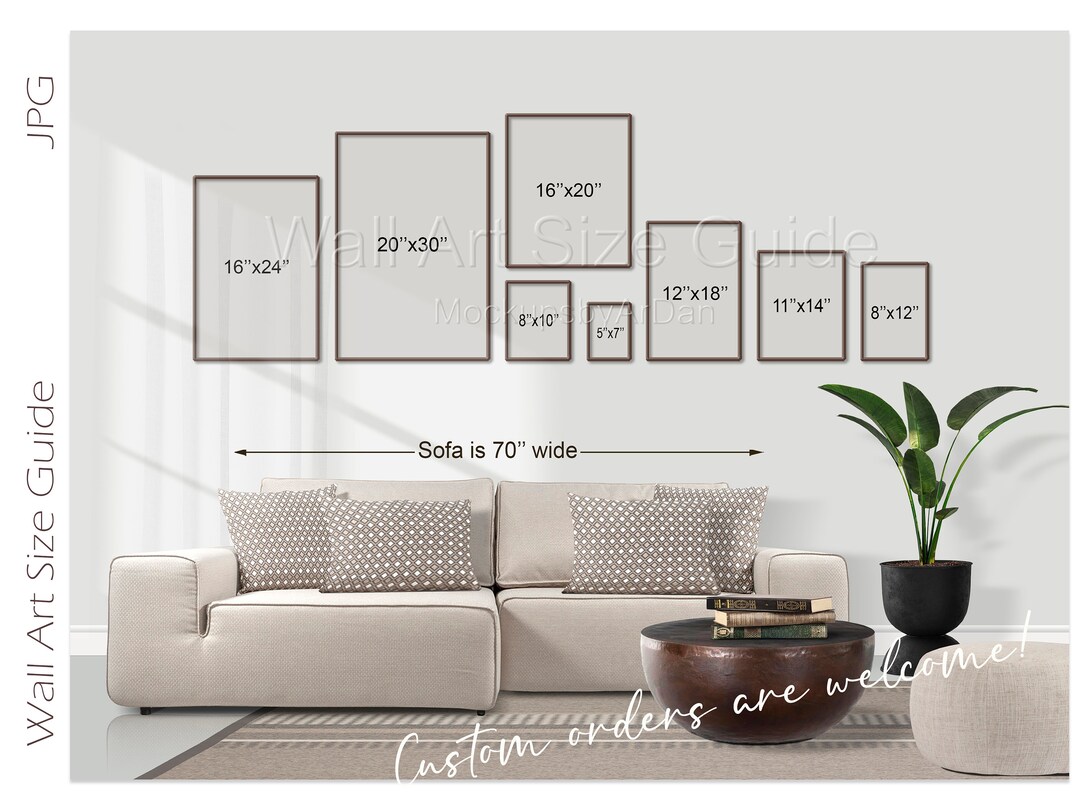 Portrait Frame Size Guide Wall Art Size Guide Print Size Etsy