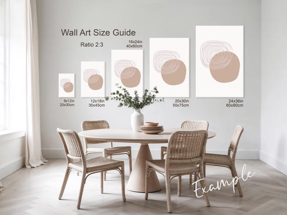 Portrait canvas print size guide mockup, Canvas size guide mockup, Print size comparison chart, Wall art size chart Ratio 2:3 mockup PSD JPG