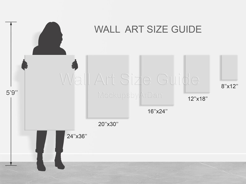Portrait Canvas Wall Art Size Guide Canvas Print Size Guide Etsy