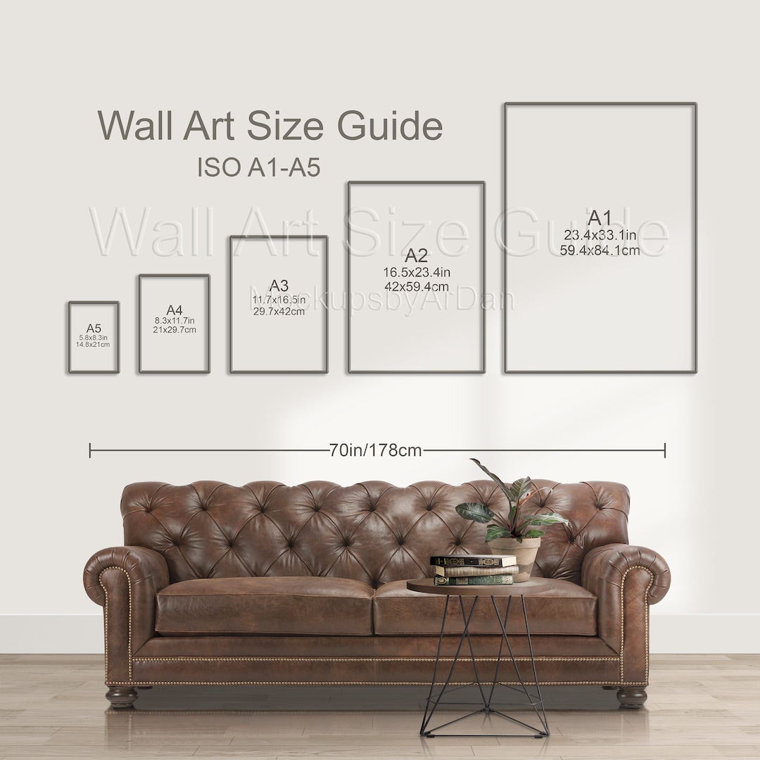 Wall Art Size Chart ISO A1-A5, Wall Art Size Guide, Wall Art Size