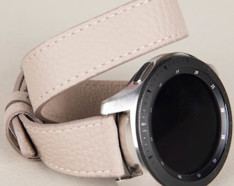 Leather Watch Band for Galaxy Series, Ultra Classic Frontier Leather Strap, 20mm 22mm Samsung Galaxy Watch Band Galaxy 8 7 6 5 Pro 4 3 2 1
