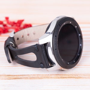 Cinturino in pelle da 20 mm e 22 mm per Samsung Galaxy Watch Ultra, 8 Classic, 8, 7, Galaxy Active 1 2 3 4, Gear Classic Frontier.