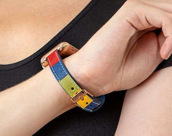 Correa Fitbit Sense 2 personalizada como regalo, correa Fitbit Versa 4 como regalo para ella, correa Fitbit Versa 3 como regalo para madre, correa de cuero para Versa 2, pulsera para Versa 1