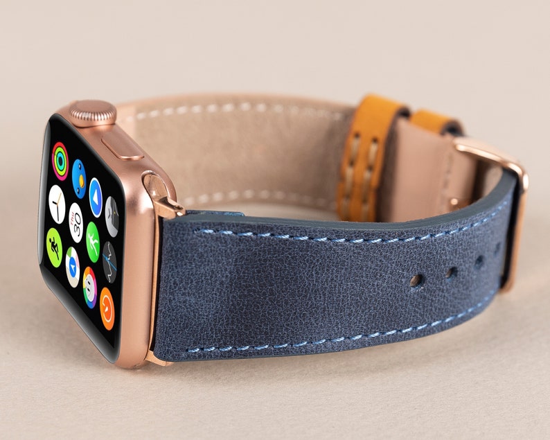 Fitbit Versa 4 Leather Band, Leather Fitbit Sense 2 Strap, Fitbit Versa 3 Band, Leather Bracelet Fitbit Versa 2, Customized Gift, Watch Band image 2