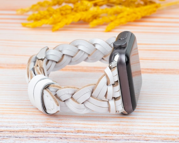 Lederarmband Für Fitbit Versa 4 / Sense 2 – Echtes Leder, Verstellbar, Mit Roséfarbener Schnalle