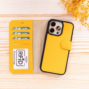 Personnalisée coque pour iPhone 16+, portefeuille en cuir pour iPhone 16, coque pour iPhone 16 Pro Max, porte-cartes en cuir pour iPhone 16 Pro, cadeau d'anniversaire