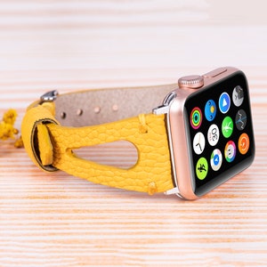 Leather Fitbit Versa 4 Band, Leather Strap Fitbit Sense 2, Slim Leather Fitbit Versa 3 Bracelet, Sense 1 Band, Gifts for Her, Handmade Band