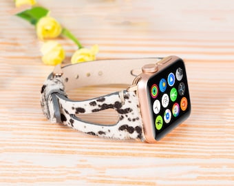 Fitbit Sense 2 Band, Fitbit Versa 4 Leather Strap, Slim Leather Fitbit Versa 3 Bracelet, Leopard Fitbit Sense 1 Band, Customized Gift Strap