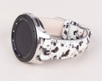 Samsung Galaxy 20 mm 22 mm läderarmband för Galaxy Watch 8 7 6 5 Pro 4 3 2 1, Galaxy Active 2 3 4, Gear Classic, Frontier läderarmband