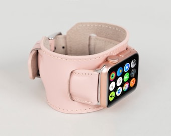 Womens Gift iWatch Leather Band, Leather iWatch Strap, Apple Watch Bracelet, Apple Watch Band, Apple Watch Customized Band, Cuff iWatch Band