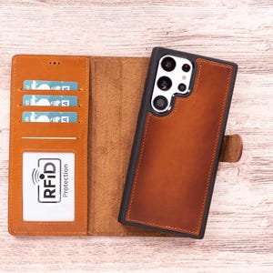 Galaxy S25 Ultra Case, RFID Blocking Samsung S25 Ultra Wallet, Magnetic Detachable Leather Samsung S25 Cover, Anniversary Gift, Wedding Gift