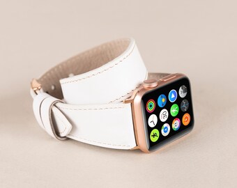 Double Wrap Apple Watch Band, Leather iWatch Strap, Apple iWatch Strap, iWatch Bracelet, Customized Gift, Apple Watch Arm Band, Wedding Gift