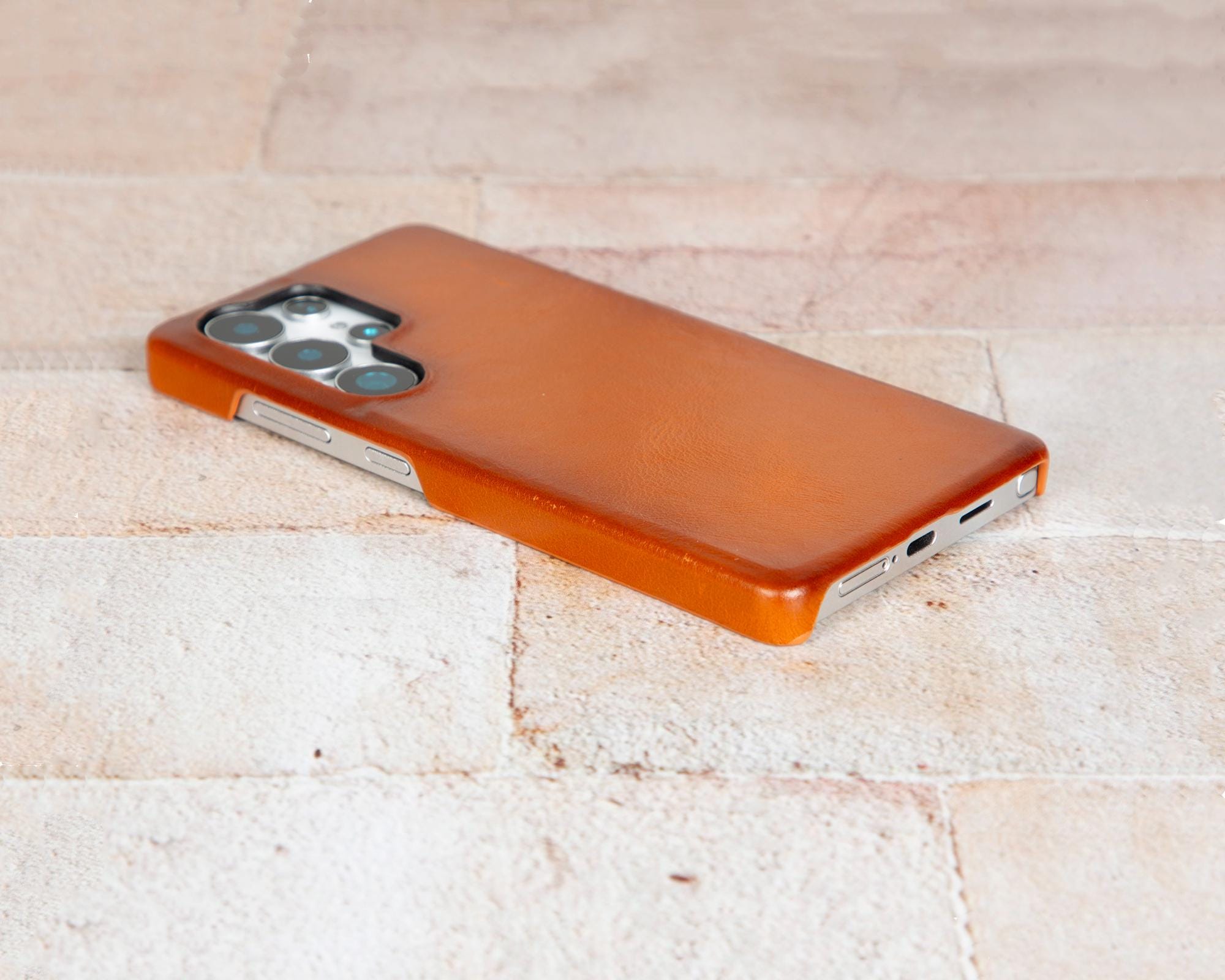 Personnalisée Étui en cuir S25 Ultra mince, Coque S25 Plus faite main, Étui en cuir S25, Étui en cuir pour Samsung Galaxy S25 Ultra / S25 Plus / S25