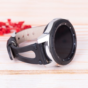 20mm 22mm Samsung Galaxy Leather Watch Band for Galaxy Watch Ultra,8 Classic,8,7, Galaxy Active 1 2 3 4, Gear Classic Frontier Leather Strap