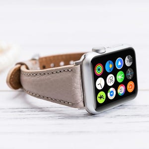 Slim Leather Apple Watch Band, iWatch Leather Bracelet, Apple Watch Band Womens Gift, Leather iWatch Strap, Anniversary Gift, Wedding Gift