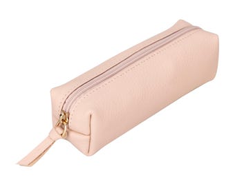 Leather Pencil Case, Personalized Slim Leather Pen Pouch, Handmade Genuine Leather Pencil Pouch, Back to School Gift, Gift for Teacher
