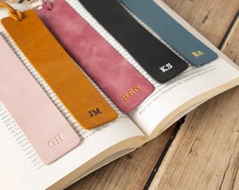 Personalized Leather Bookmark, Genuine Leather Book Marker, Engraved Bookmark Gift for Book Lovers Readers Teacher Men Women