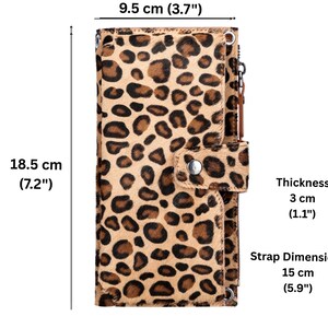 Portafoglio a tracolla per telefono, portafoglio con cinturino in pelle, portafoglio a tracolla per donna, borsa per telefono con porta carte, custodia per portafoglio con tracolla fino a 6,7 immagine 8