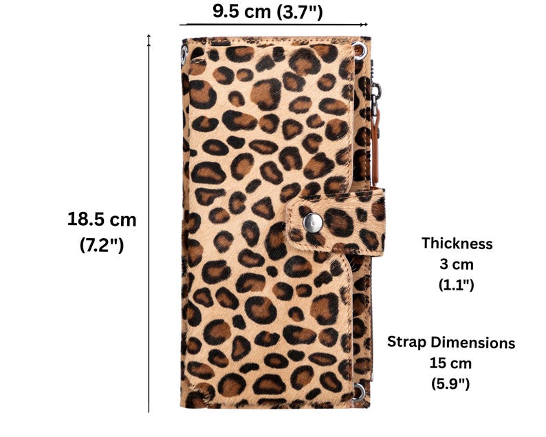 Portafoglio a tracolla per telefono, portafoglio con cinturino in pelle, portafoglio a tracolla per donna, borsa per telefono con porta carte, custodia per portafoglio con tracolla fino a 6,7 immagine 8