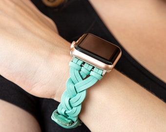 Apple Uhrenarmband, Fitbit Uhrenarmband, iWatch Lederarmband, Flechtarmband iWatch 49 mm 46 mm 42 mm, Ultra 3, Versa 4, Sense, iWatch 11 SE