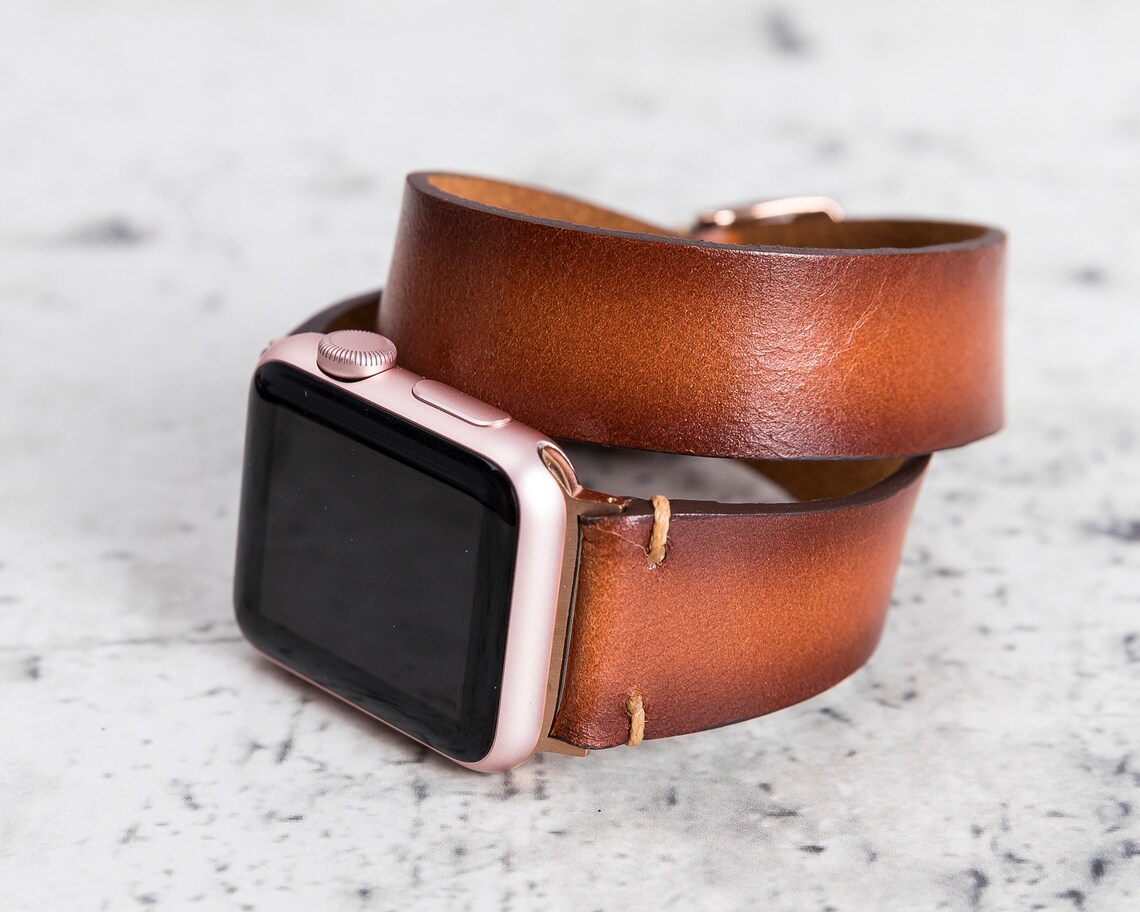 Apple Watch Band Double Wrap Leather for Apple Watch Series Etsy