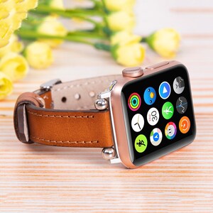 Leather iWatch Strap, iWatch Custom Band Bracelet, Apple Watch 42mm 46mm 49mm Strap, Apple Watch Ultra SE 10 9 8 7 6 5 4 3 2 Strap, Mom Gift
