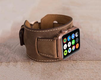 Cuff Leather Apple Watch Band, Apple iWatch Strap, Apple Watch Bracelet, Leather iWatch Band, iWatch Leather Strap, Wedding Gift, Women Band