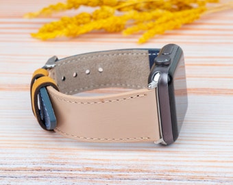 Luxury Leather Apple Watch Band, Comfortable, Adjustable, Elegant, Fits 49mm, 46mm 42mm, 45mm, 41mm, 44mm, 40mm Apple iWatch, Gift for Her