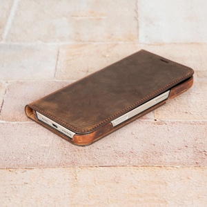 Custodia in pelle per iPhone 16 Pro, portafoglio sottile in pelle per iPhone 16 Pro Max, portafoglio porta carte per iPhone 16 Pro, regalo di nozze, regalo di Natale, regalo di compleanno
