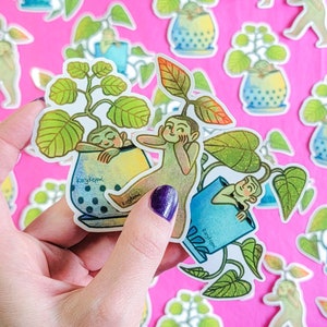 Vinyl Sticker pack - Houseplant Babies, waterproof