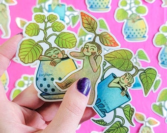 Vinyl Sticker pack - Houseplant Babies, waterproof