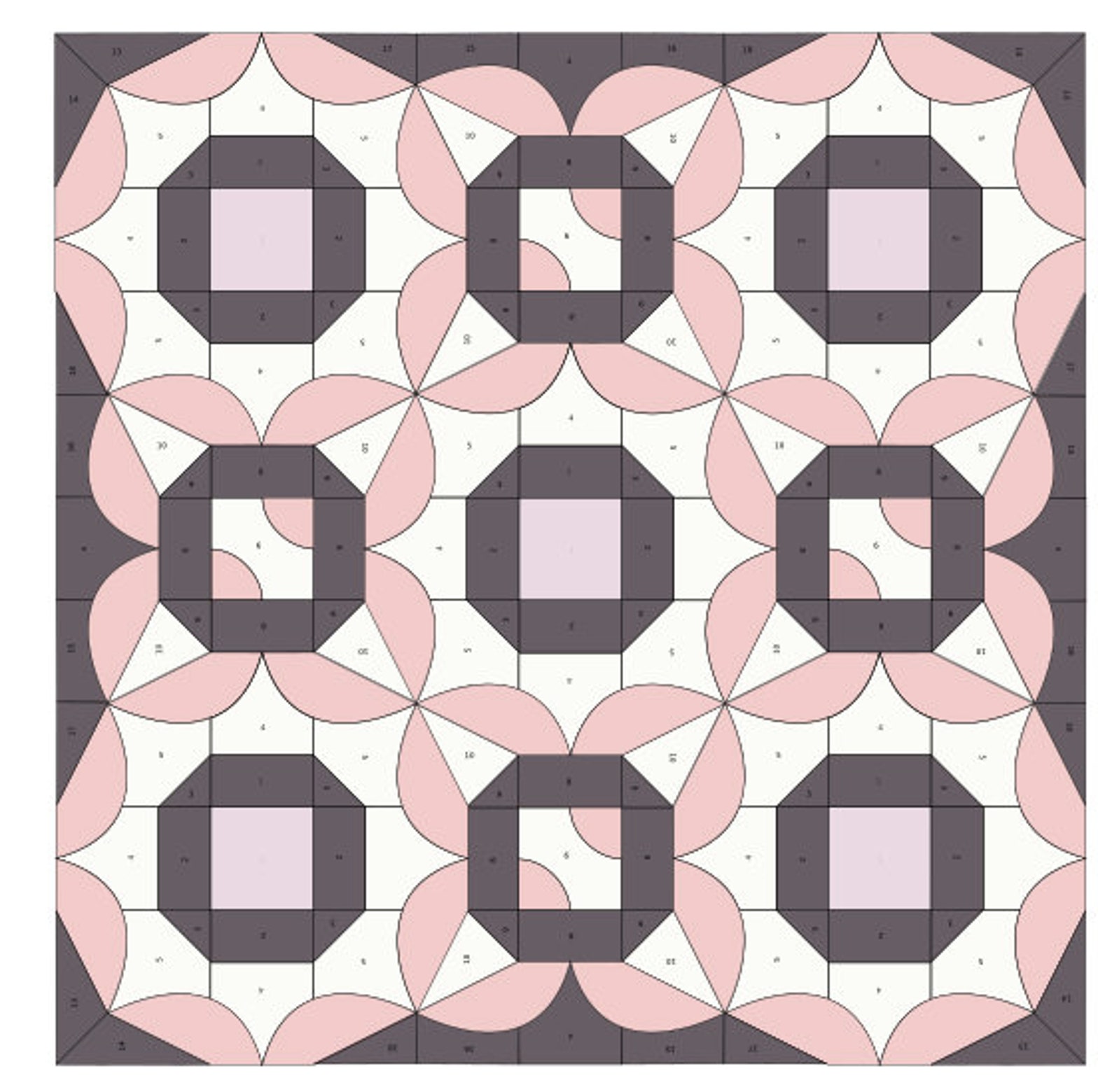 EPP Pattern. Cog and Chain English Paper Piecing Quilt Pattern ...