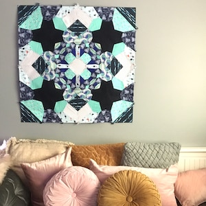 English Paper Piecing PDF Pattern. CLUSTER Quilt. EPP Templates. Sewing Pattern. Quilting. Patchwork. Hand Sewing. Quilt Pattern.