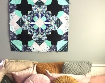 Patrón PDF de Paper Piecing en inglés. Edredón CLUSTER. Plantillas del PPE. Patrón de costura. Acolchado. Labor de retazos. Coser a mano. Patrón de edredón.