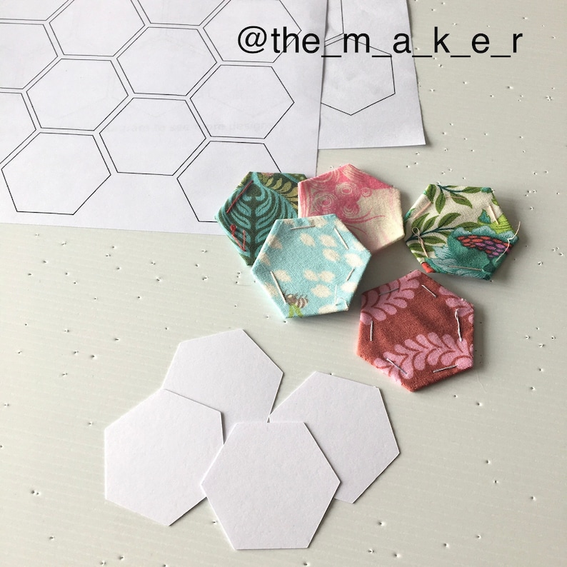 Hexagons Printable EPP Templates. 1 Hexagons for English - Etsy