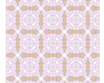 EPP Templates. English Paper Pattern. Intersection Large Quilt Block. PDF downloadable Pattern.  Quilt Pattern.