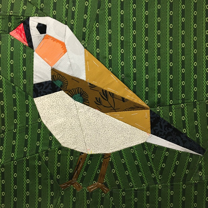 EPP Templates. FINCH Bird Quilt Pattern. Panel 2. English | Etsy