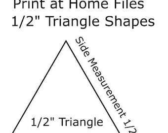 Printable EPP Paper Pieces Templates. 1/2" Triangles for English Paper Piecing. Digital Download SVG & PDF Print at Home. Quilting Template.