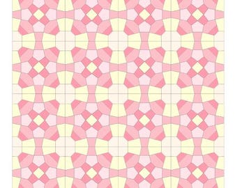 Crossroads Small Quilt Block. EPP English Paper Pieces Templates. Print and cut at home pattern paper pieces. PDF and SVG Digital Files.