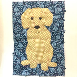 EPP Pattern. Labrador Dog - Panel 1. Quilt Pattern.  English Paper Piecing PDF - A4 Format. Sewing Supplies. Quilting. Patchwork.
