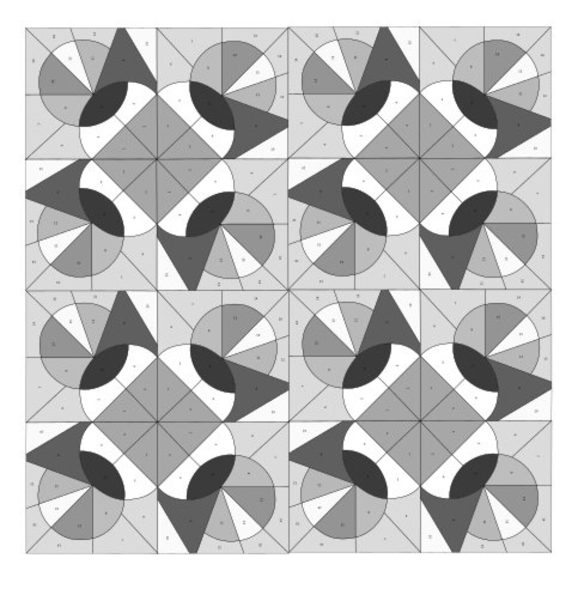 Quilt Pattern. English Paper Piecing. EPP Templates. INTERLUNA Quilt ...